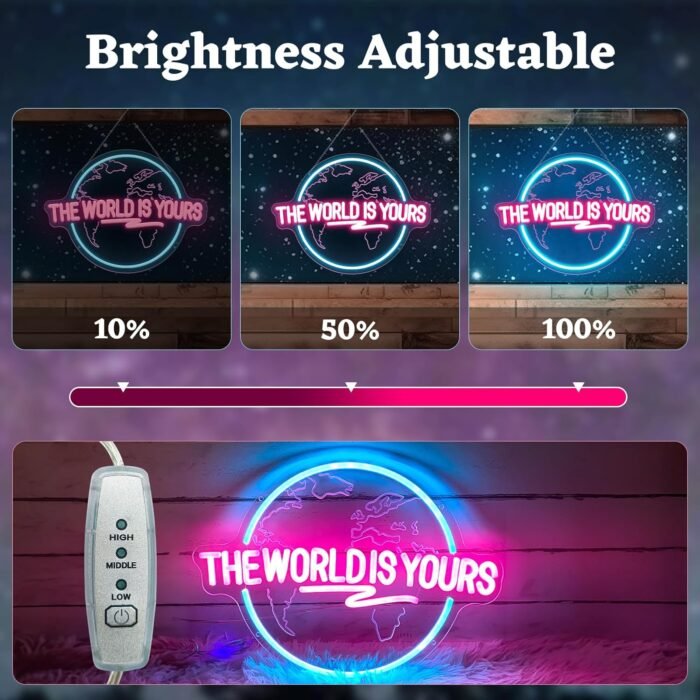 The World is Yours Neon Sign